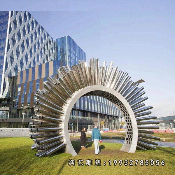 不锈钢拱门景观雕塑