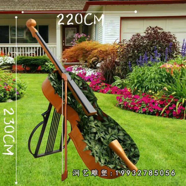 不锈钢大提琴景观雕塑