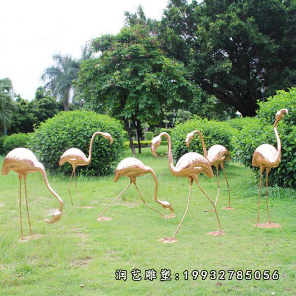 不锈钢火烈鸟雕塑