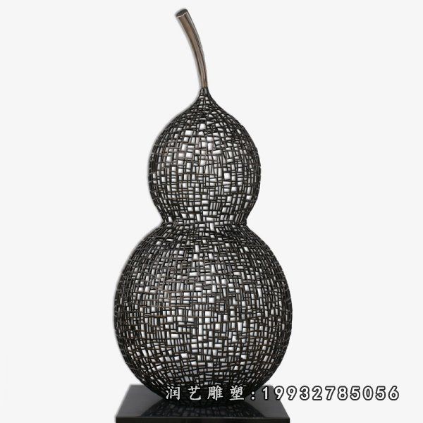 不锈钢葫芦景观雕塑