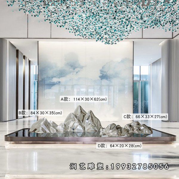 不锈钢假山雕塑