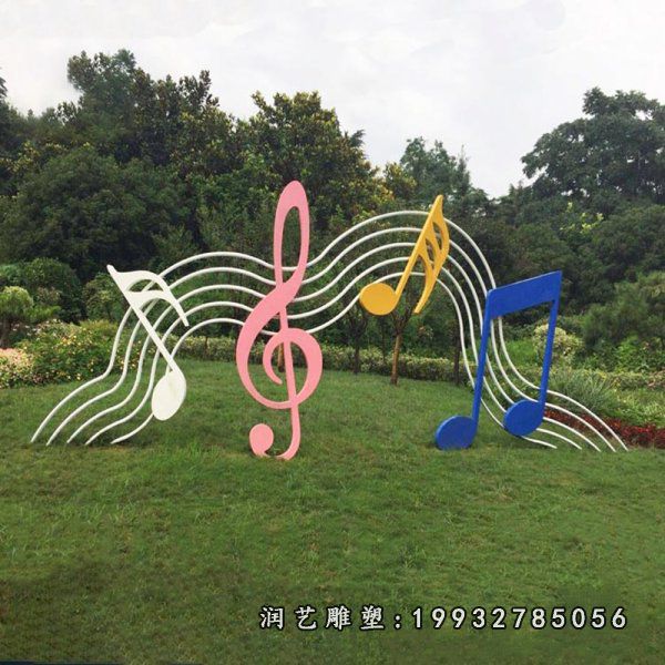 不锈钢音符景观雕塑