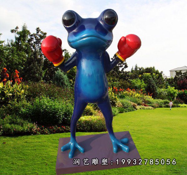 玻璃钢卡通青蛙雕塑
