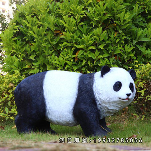 玻璃钢熊猫动物雕塑