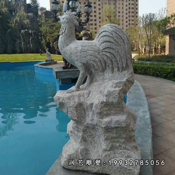 大理石鸡雕塑