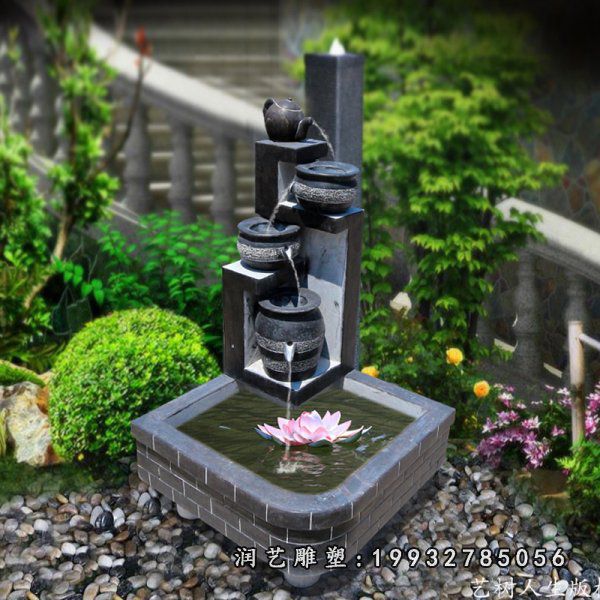 大理石水池雕塑