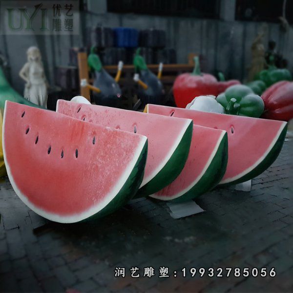 玻璃钢西瓜景观雕塑