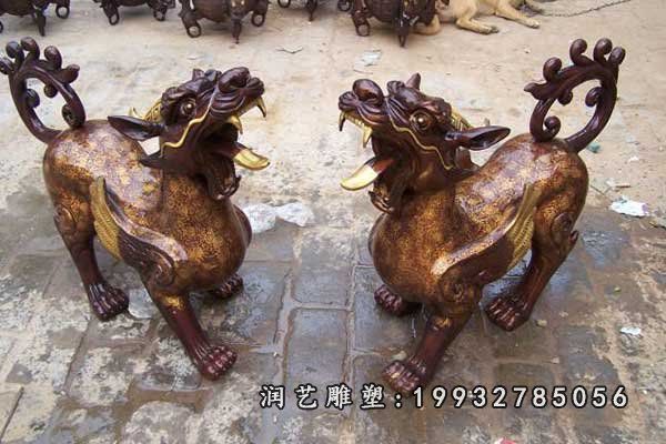 铜雕门口貔貅