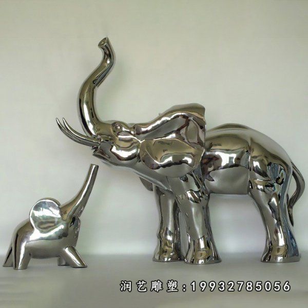 不锈钢公园大象雕塑