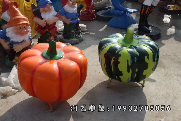 玻璃钢户外仿真南瓜雕塑