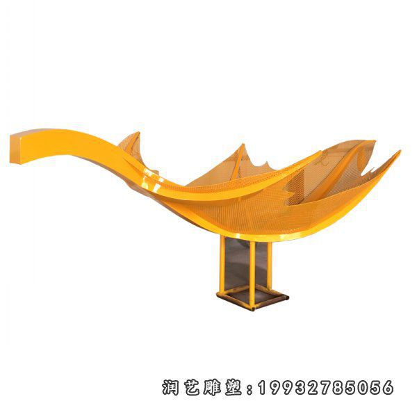 景观不锈钢枫叶雕塑