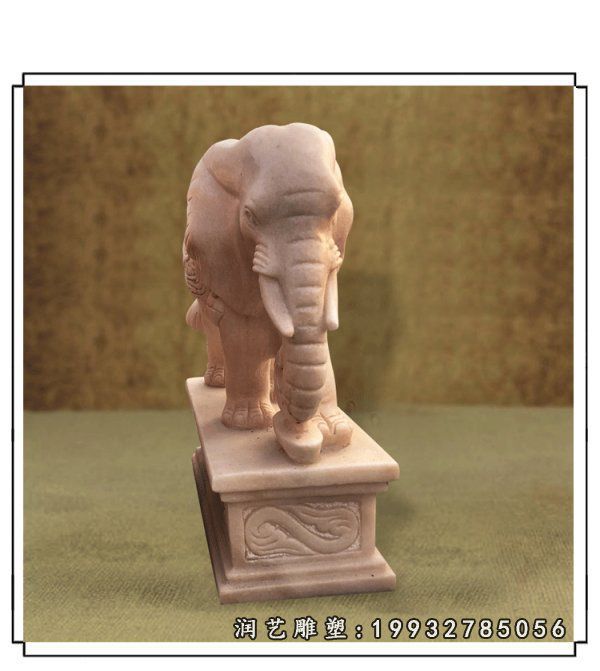 晚霞红大象公司雕塑