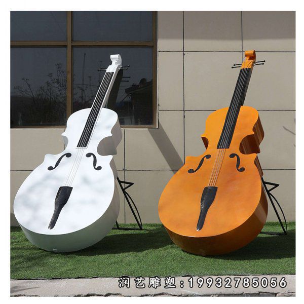 城市不锈钢大提琴景观雕塑