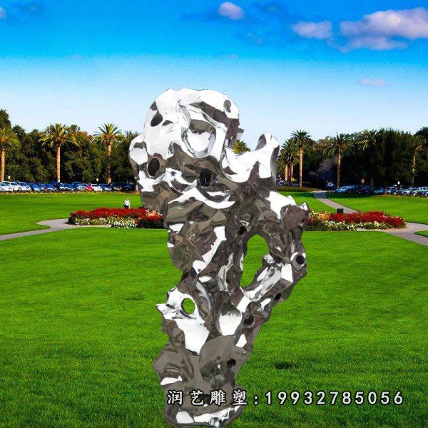 不锈钢广场太湖石雕塑