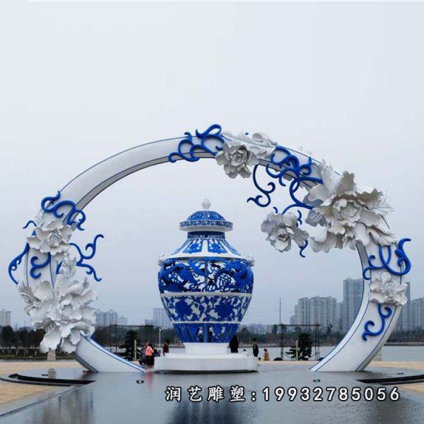 不锈钢广场镂空雕塑