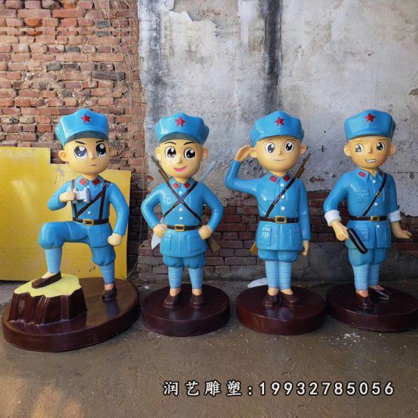园林玻璃钢红军雕塑