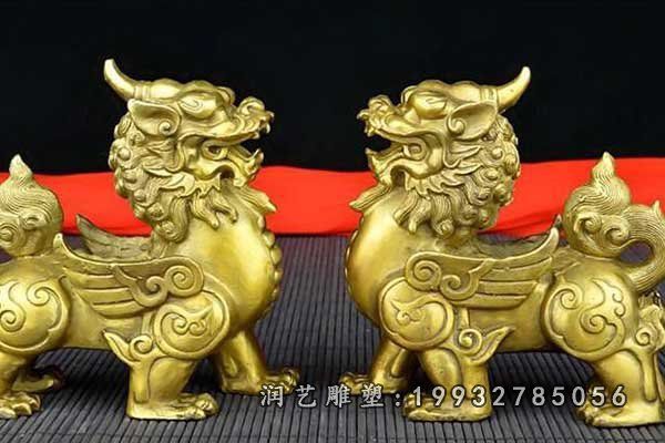 小区貔貅动物铜雕