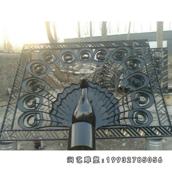 公司不锈钢孔雀雕塑