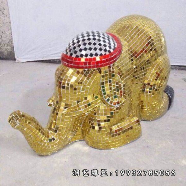 城市不锈钢大象雕塑