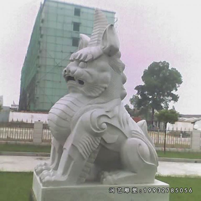 公园动物独角兽石雕