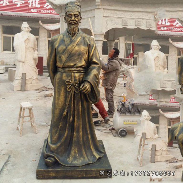 公园李时珍人物铜雕