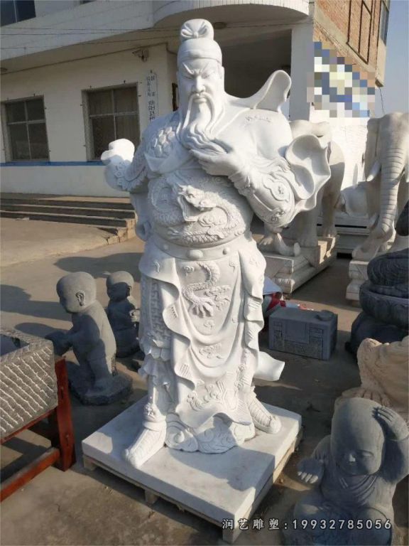 景区关公人物石雕
