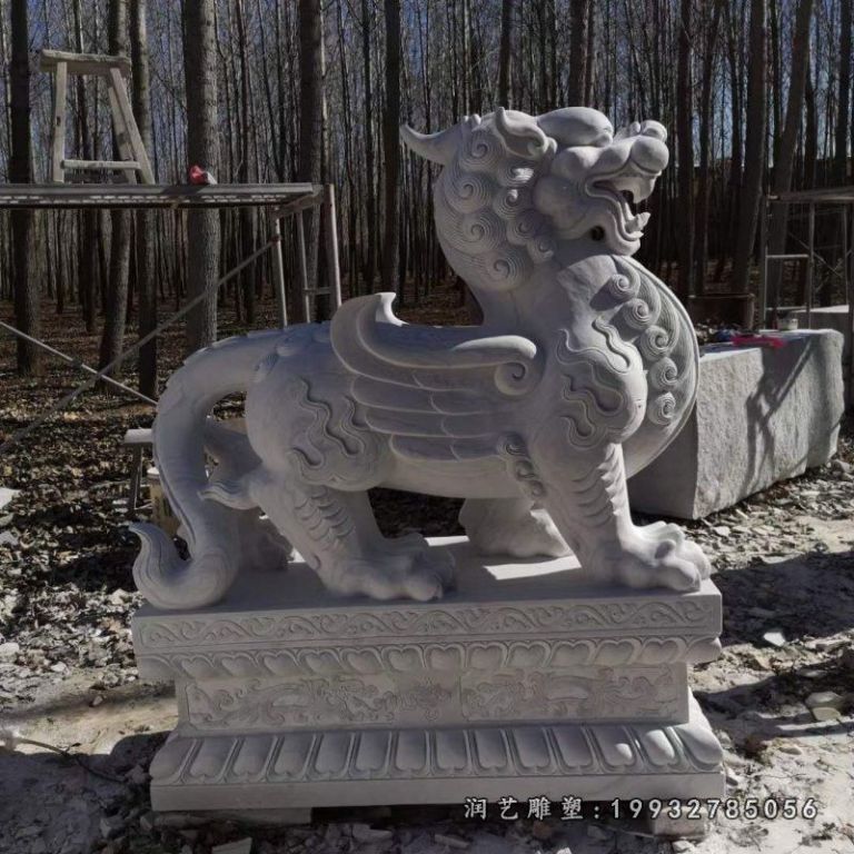 小区貔貅动物石雕