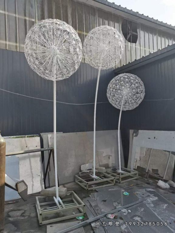 公园不锈钢蒲公英景观雕塑