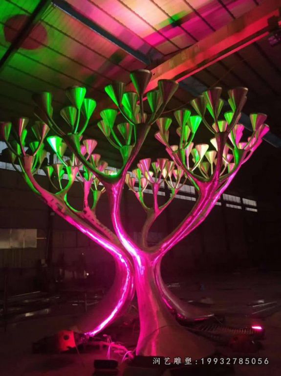 学校不锈钢树景观雕塑