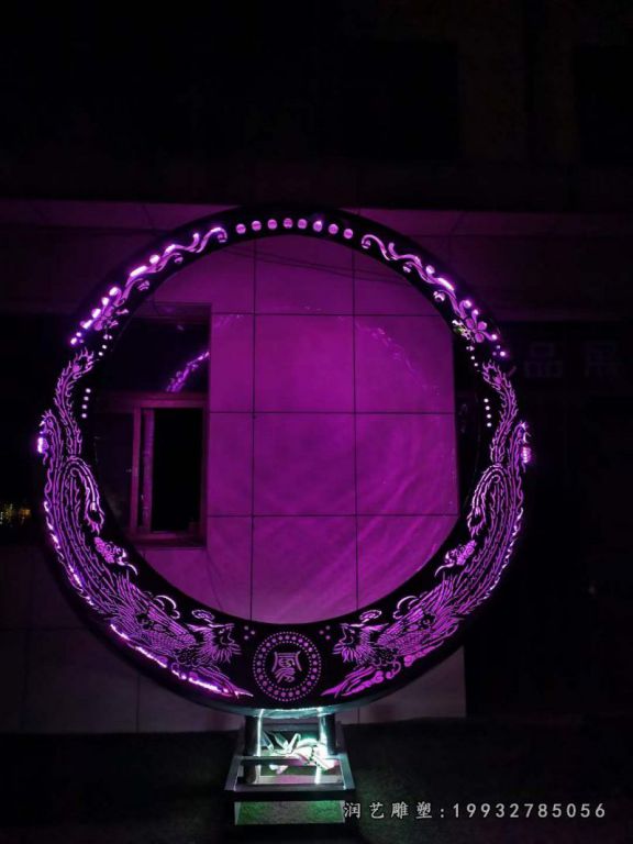 游乐场不锈钢圆环景观雕塑