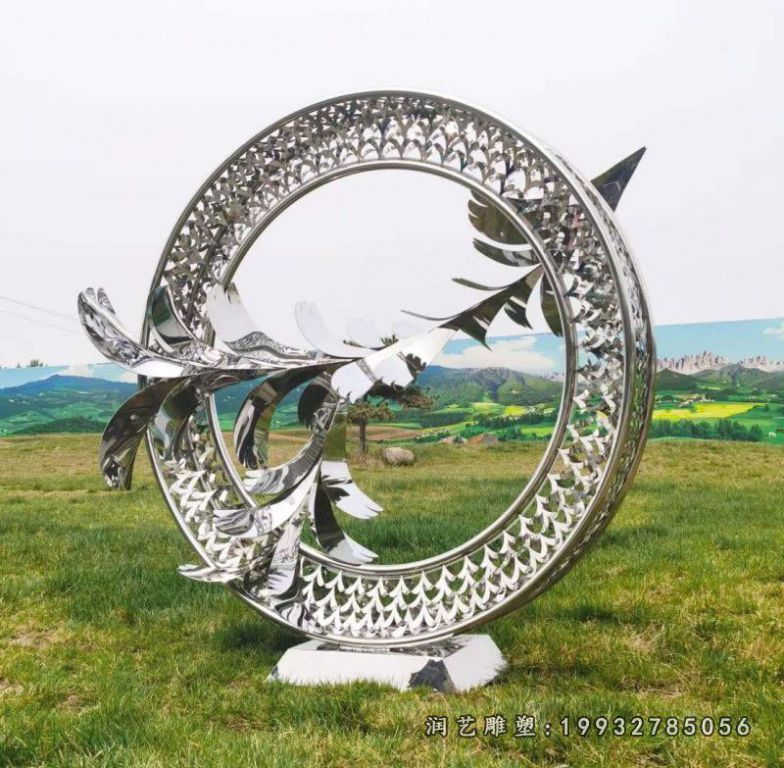 城市不锈钢大雁动物雕塑