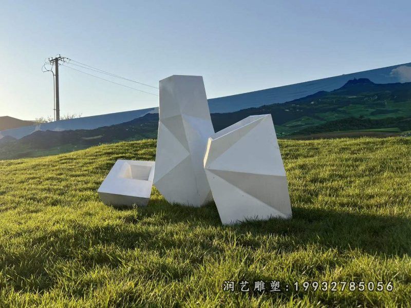 商场不锈钢花瓶景观雕塑