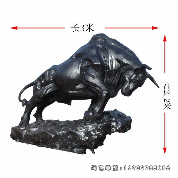 城市牛动物铜雕
