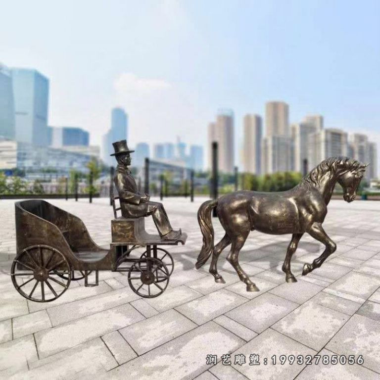 商场马车景观铜雕