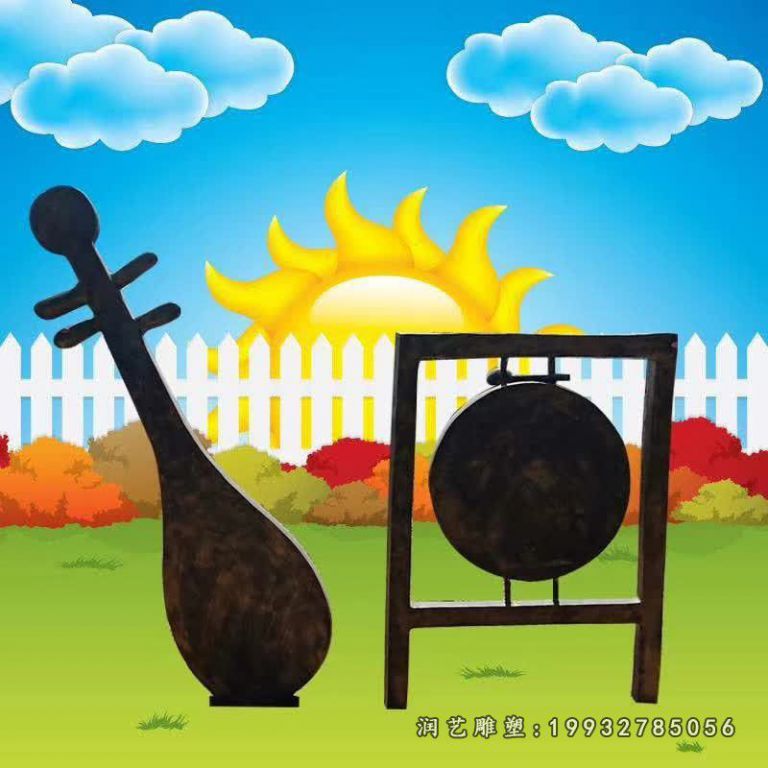 公园乐器景观铜雕