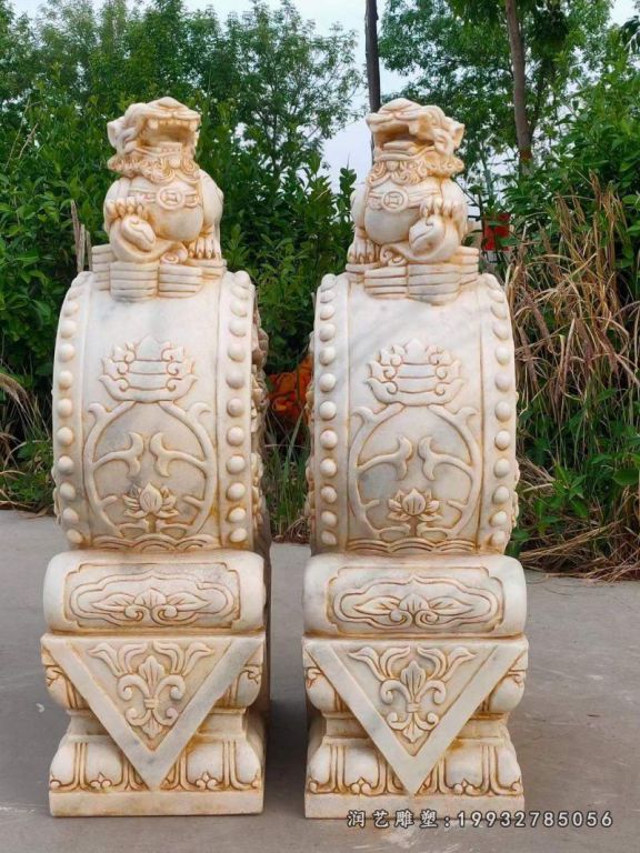 小区门墩景观石雕