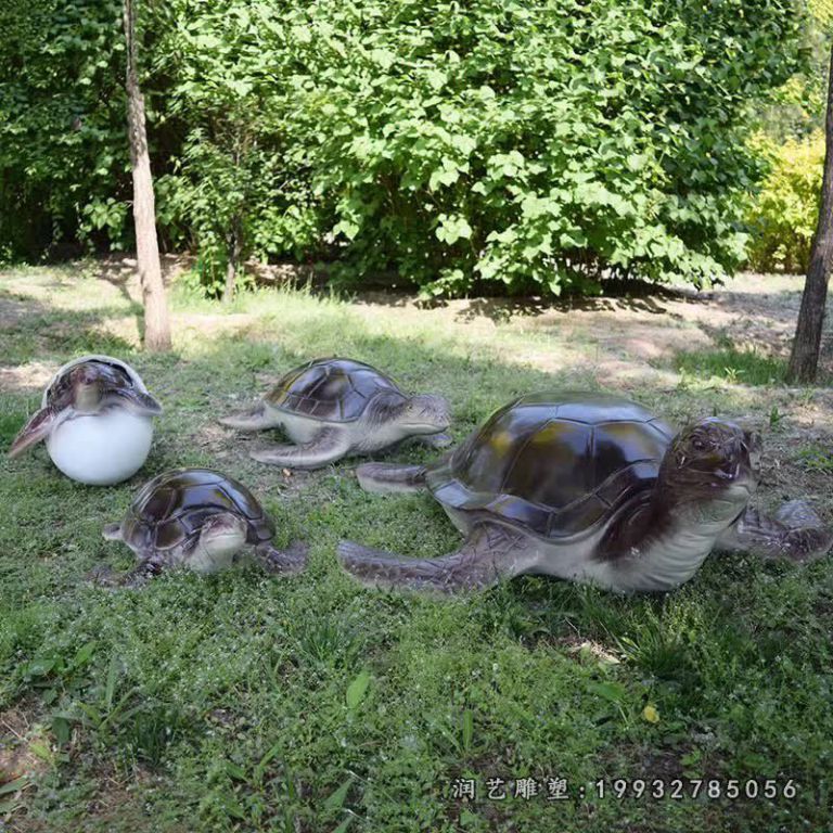 草坪玻璃钢乌龟雕塑