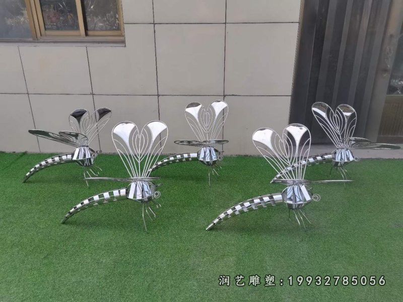 校园不锈钢蜻蜓雕塑