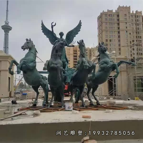 景区阿波罗战车铜雕