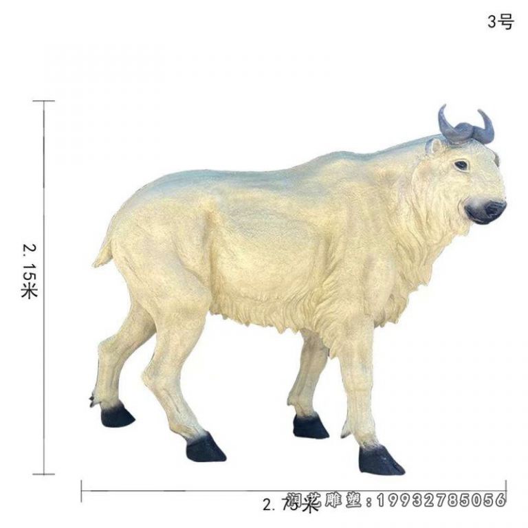 酒店玻璃钢动物羊雕塑