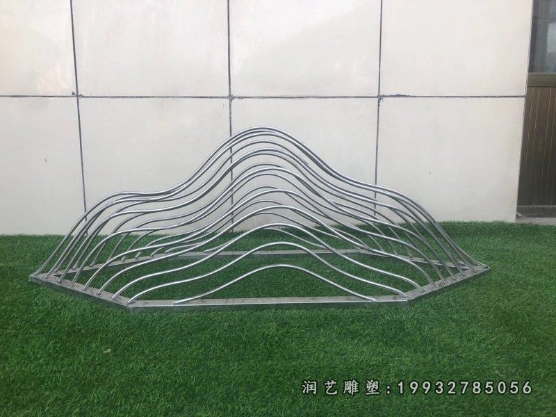 校园不锈钢假山雕塑