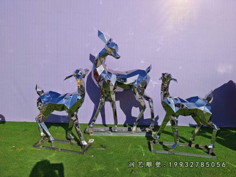 公寓不锈钢鹿雕塑