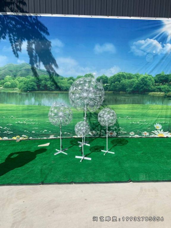 公园不锈钢蒲公英雕塑