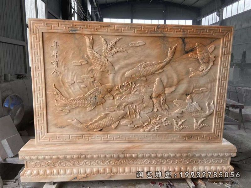 公园景观影壁石雕