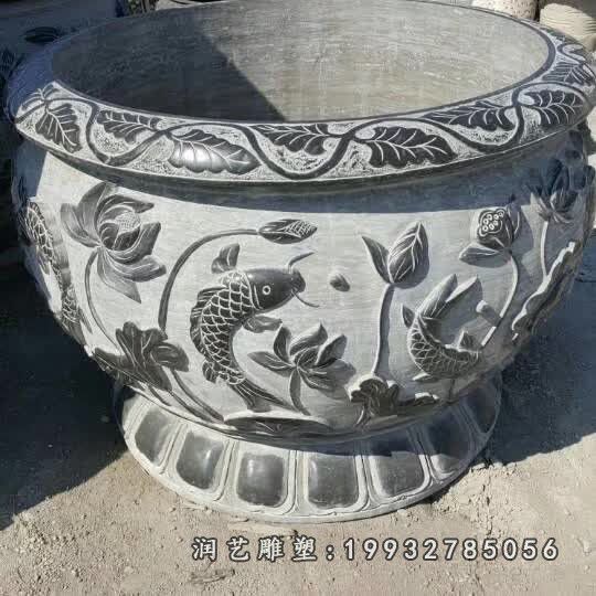 商业街景观鱼缸石雕