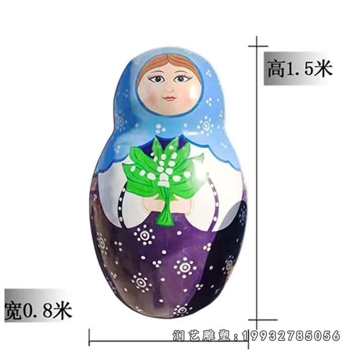 游乐场玻璃钢套娃雕塑