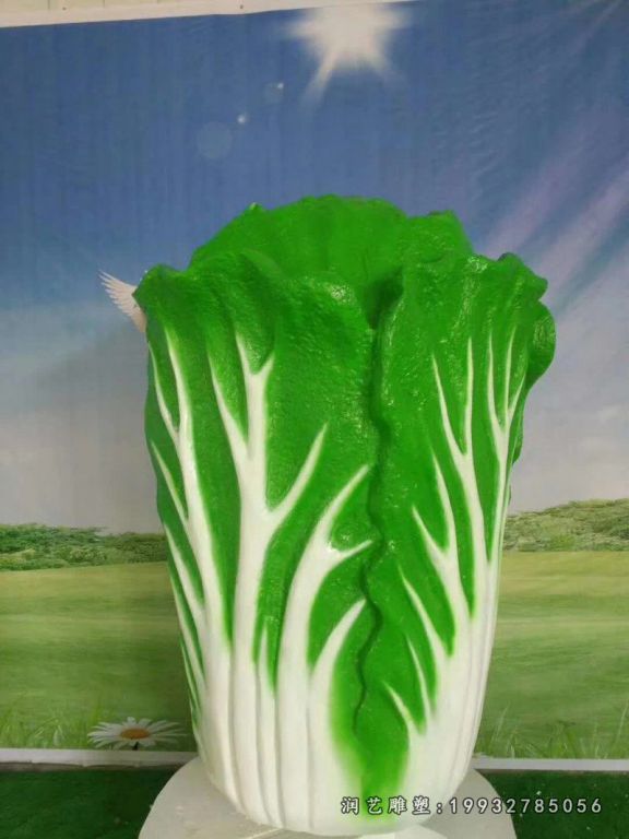 公园玻璃钢白菜雕塑