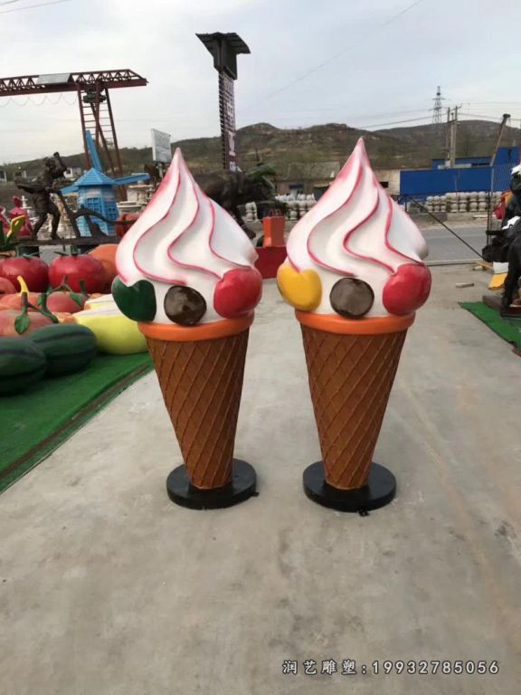 公司玻璃钢冰激凌雕塑