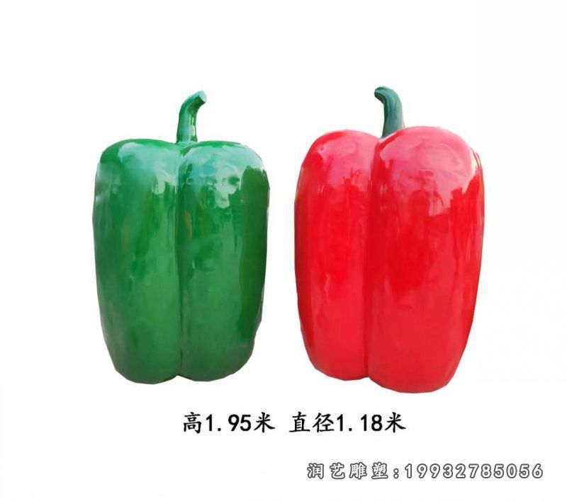 企业玻璃钢彩椒雕塑