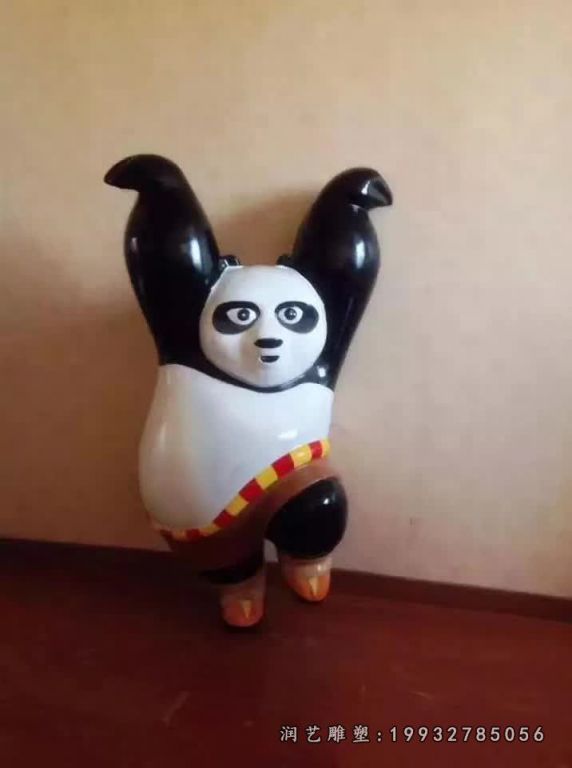 花园玻璃钢功夫熊猫雕塑